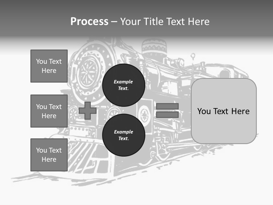 A Black And White Image Of A Train PowerPoint Template