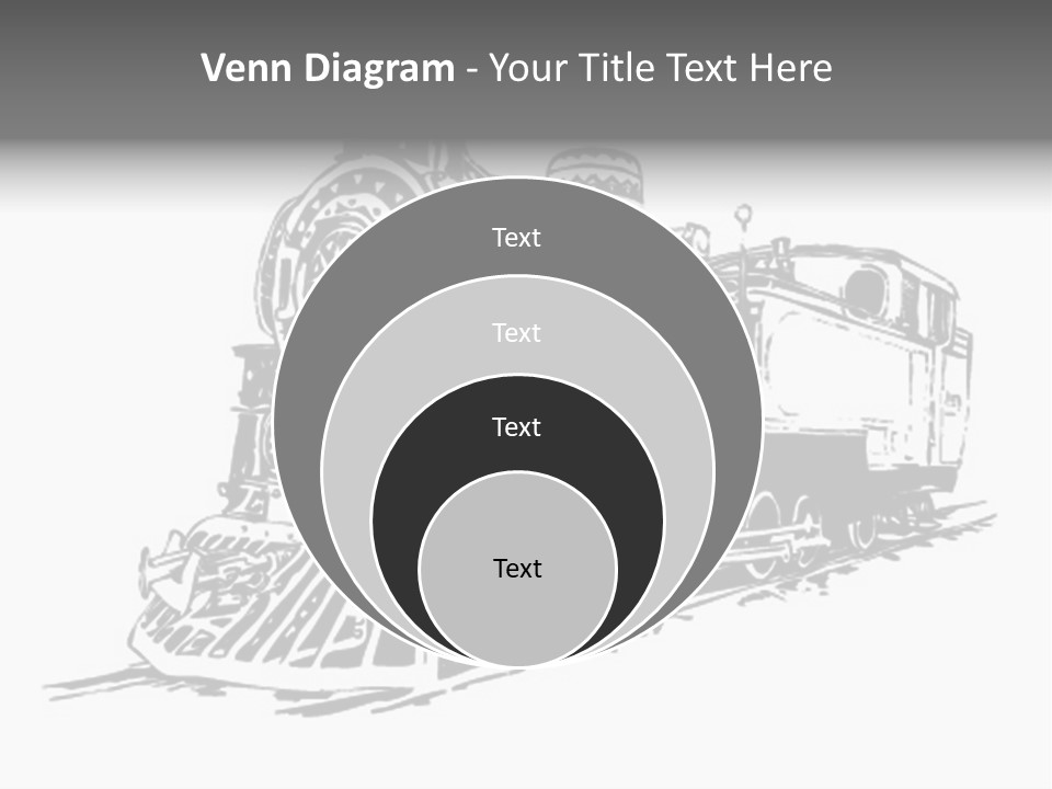 A Black And White Image Of A Train PowerPoint Template