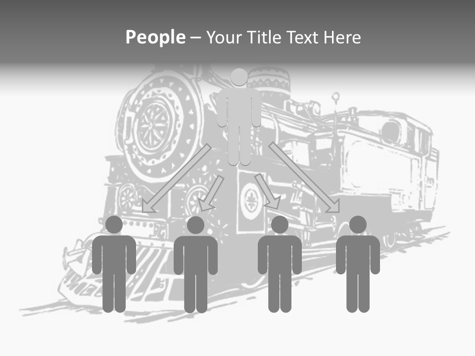 A Black And White Image Of A Train PowerPoint Template