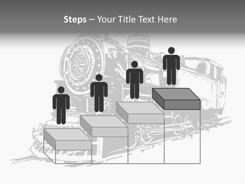 A Black And White Image Of A Train PowerPoint Template