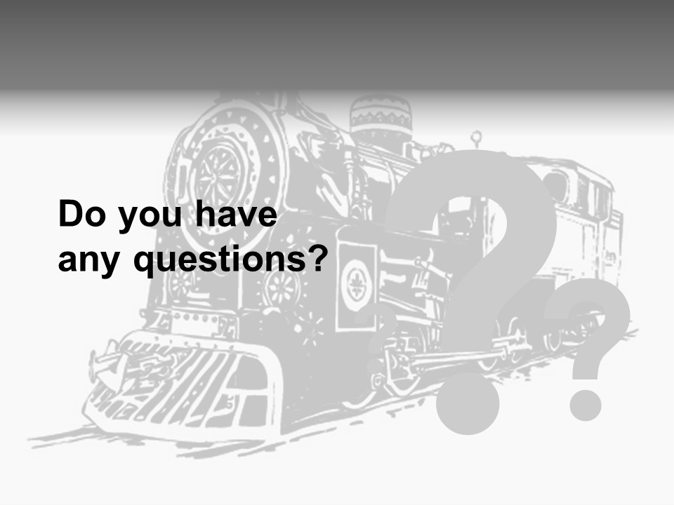 A Black And White Image Of A Train PowerPoint Template