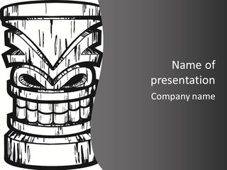 Vector Wood Tiki PowerPoint Template