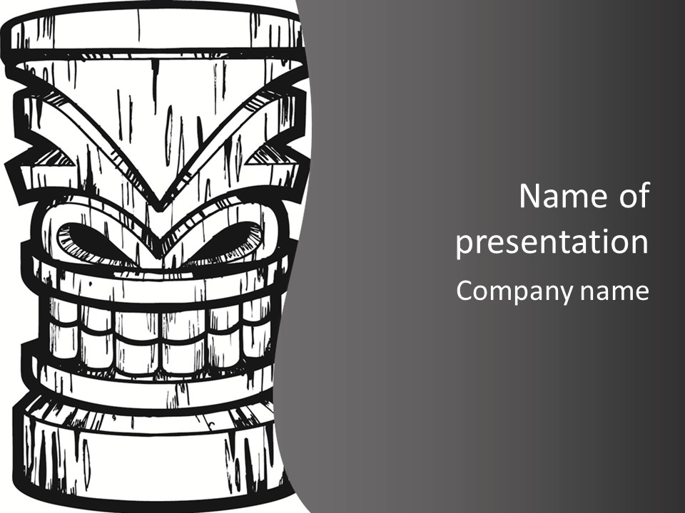 Vector Wood Tiki PowerPoint Template