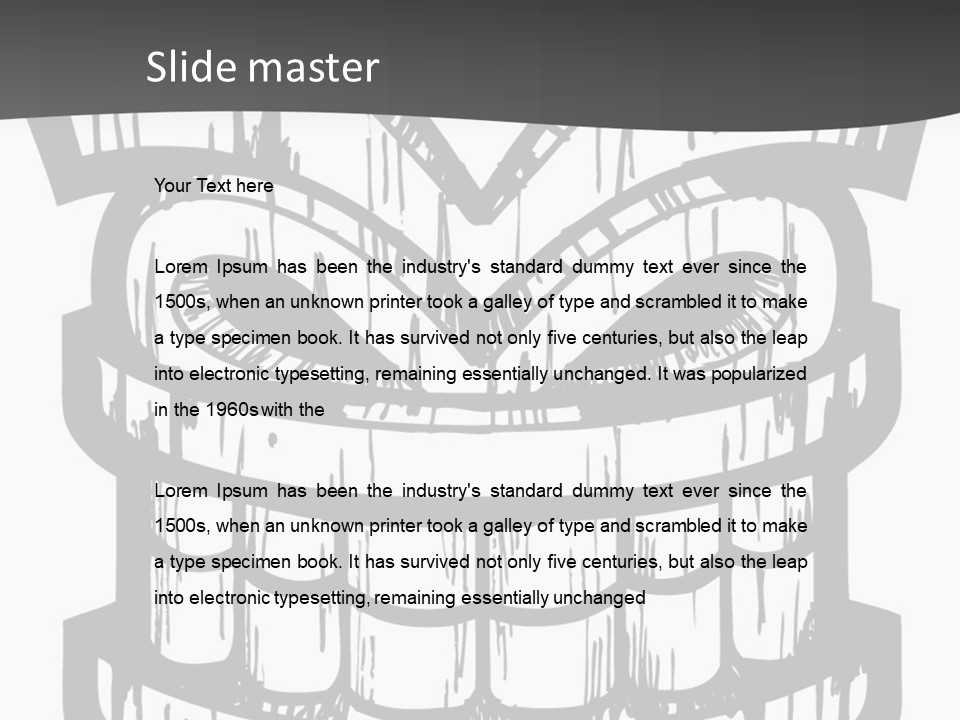 Vector Wood Tiki PowerPoint Template