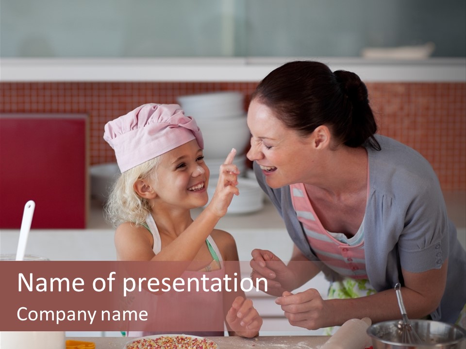 Kitchen Caucasian Activity PowerPoint Template