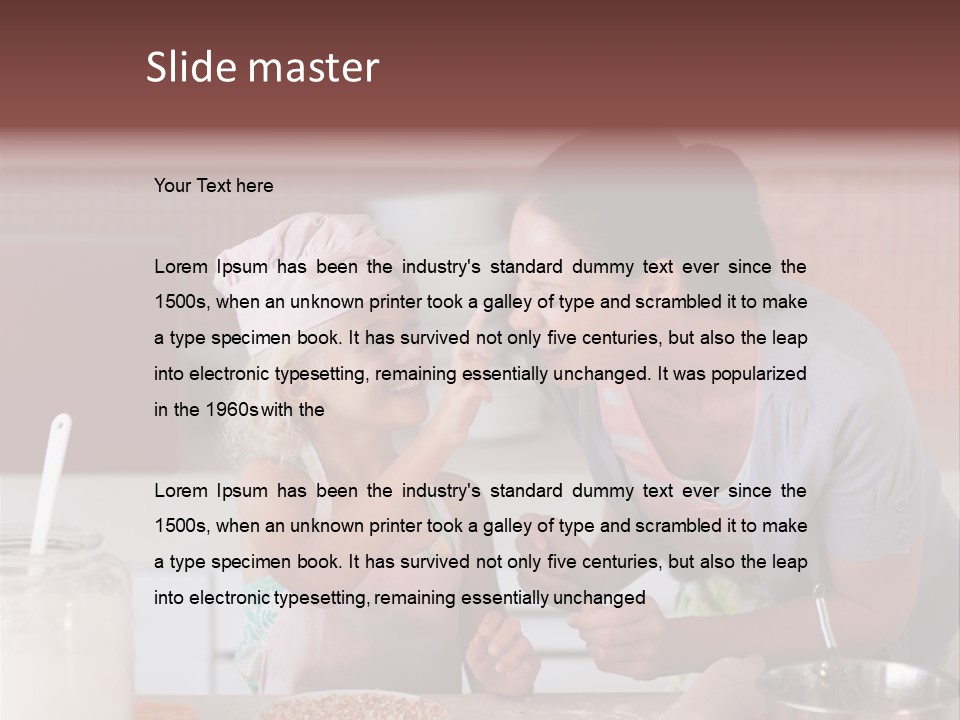 Kitchen Caucasian Activity PowerPoint Template