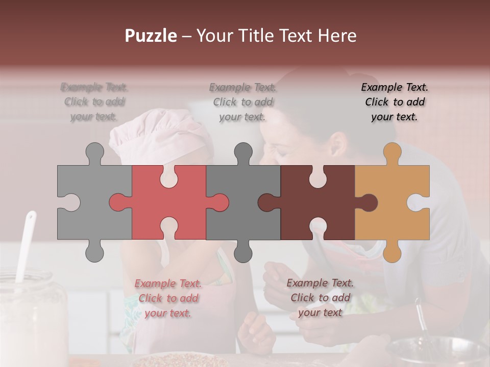 Kitchen Caucasian Activity PowerPoint Template