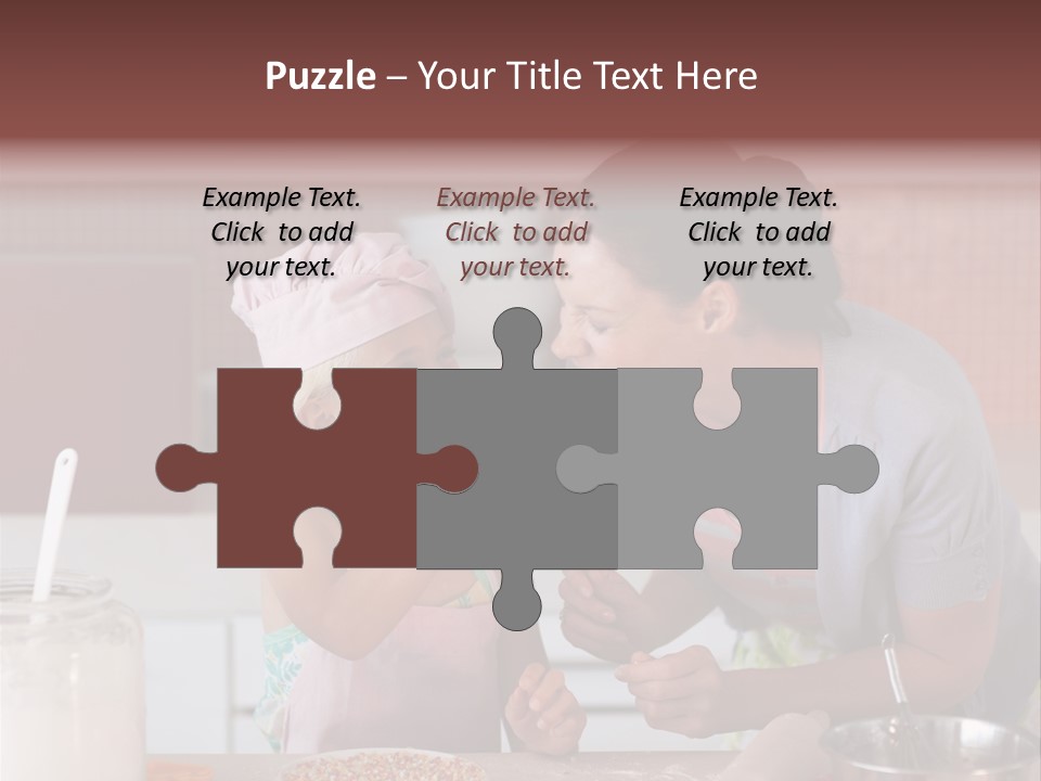 Kitchen Caucasian Activity PowerPoint Template