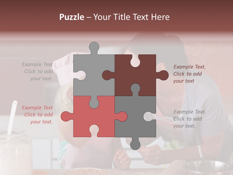 Kitchen Caucasian Activity PowerPoint Template