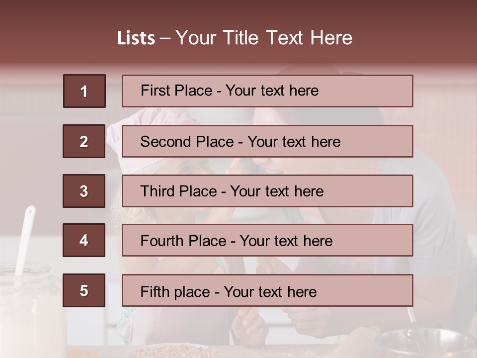 Kitchen Caucasian Activity PowerPoint Template