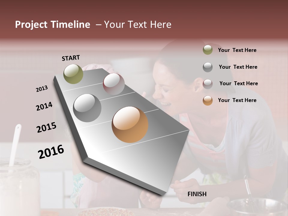 Kitchen Caucasian Activity PowerPoint Template