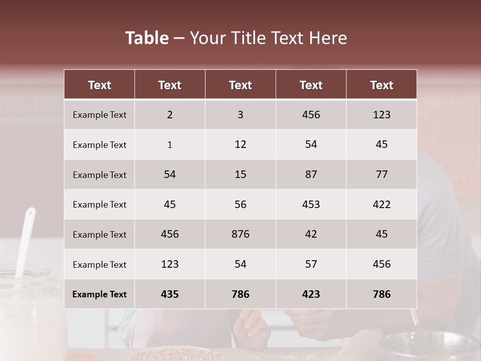 Kitchen Caucasian Activity PowerPoint Template