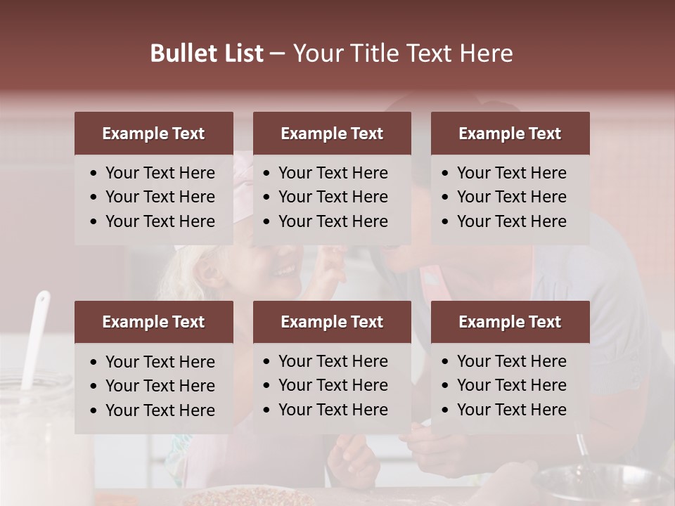 Kitchen Caucasian Activity PowerPoint Template