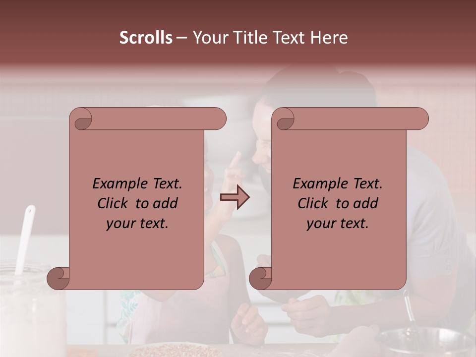 Kitchen Caucasian Activity PowerPoint Template
