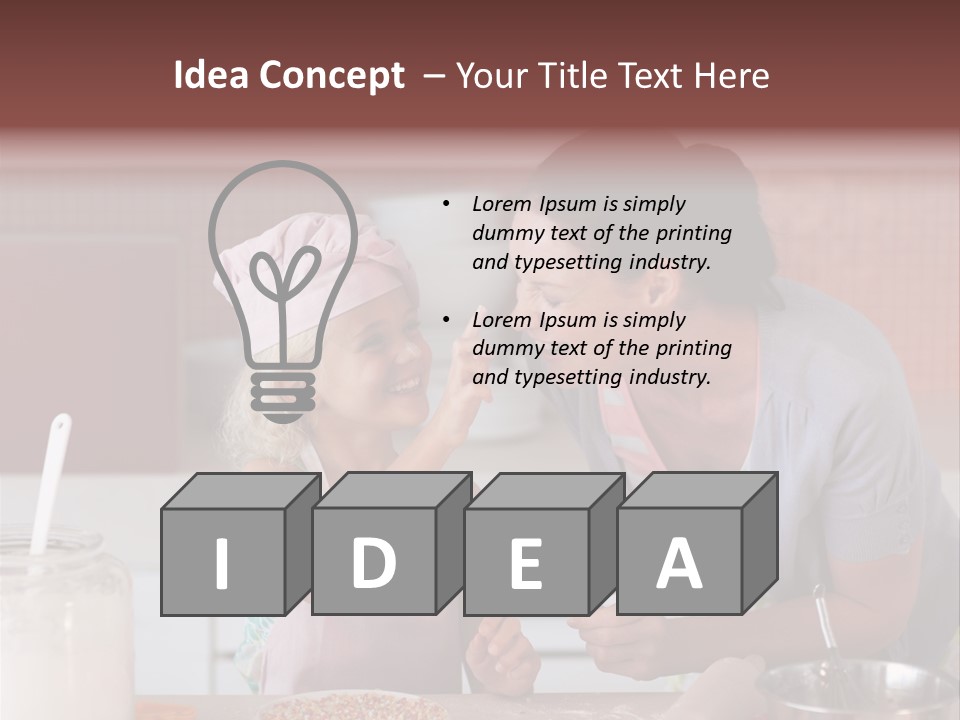 Kitchen Caucasian Activity PowerPoint Template