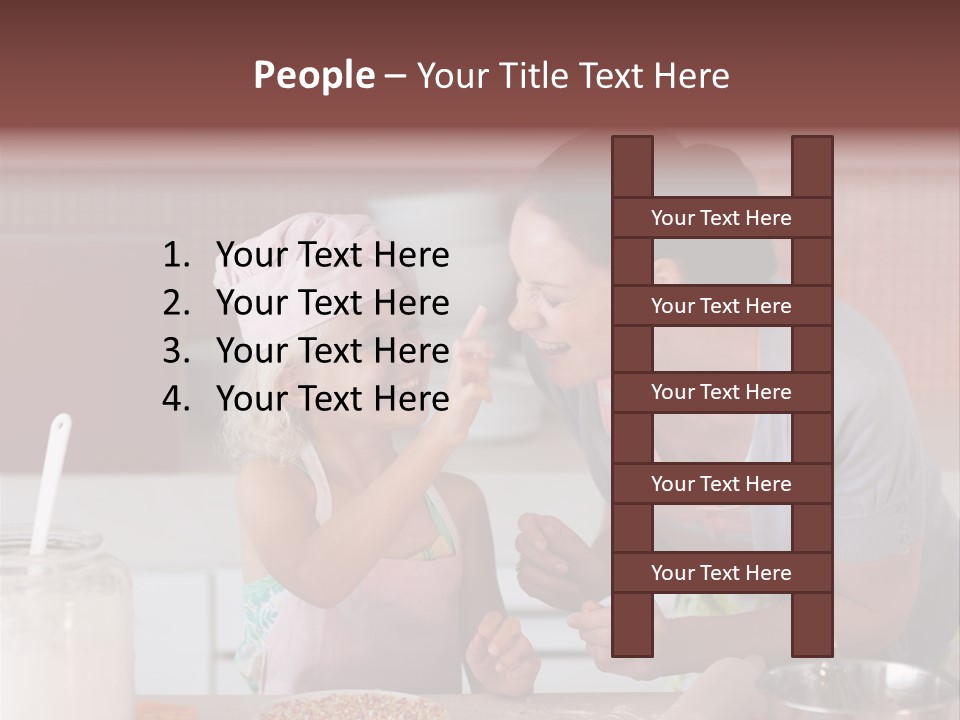 Kitchen Caucasian Activity PowerPoint Template