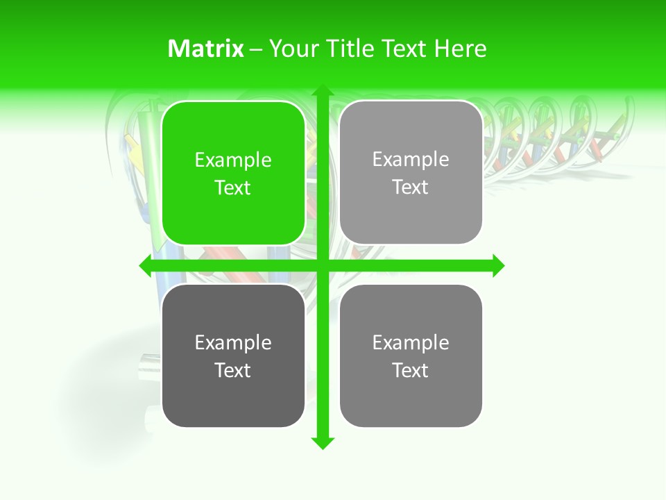 A Row Of Colorful Pencils On A White Background PowerPoint Template