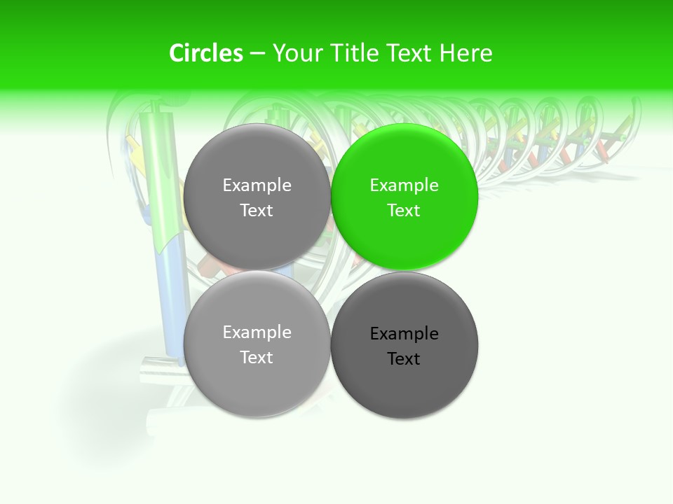A Row Of Colorful Pencils On A White Background PowerPoint Template