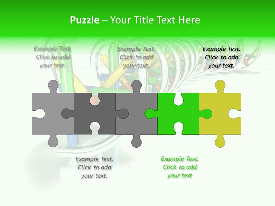 A Row Of Colorful Pencils On A White Background PowerPoint Template