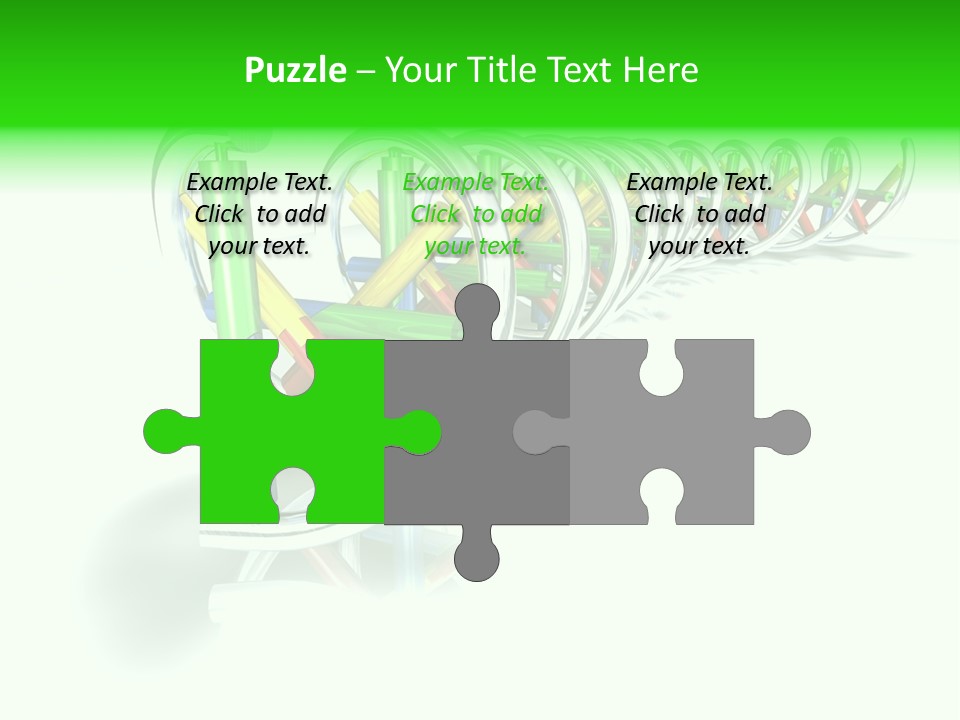 A Row Of Colorful Pencils On A White Background PowerPoint Template