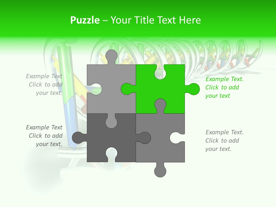 A Row Of Colorful Pencils On A White Background PowerPoint Template