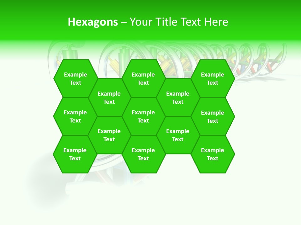 A Row Of Colorful Pencils On A White Background PowerPoint Template