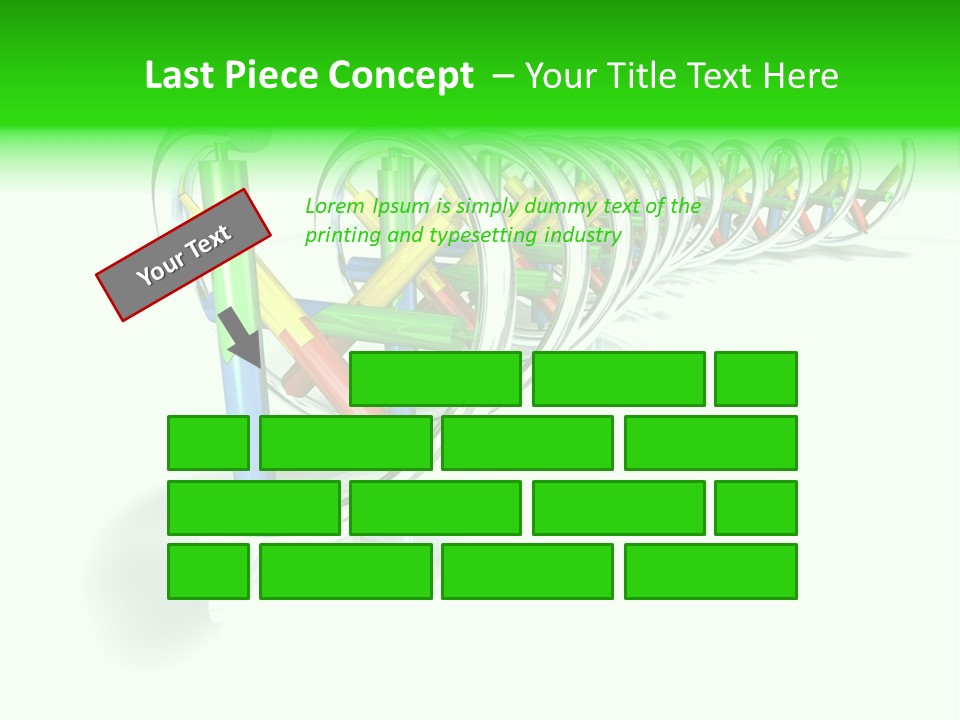 A Row Of Colorful Pencils On A White Background PowerPoint Template