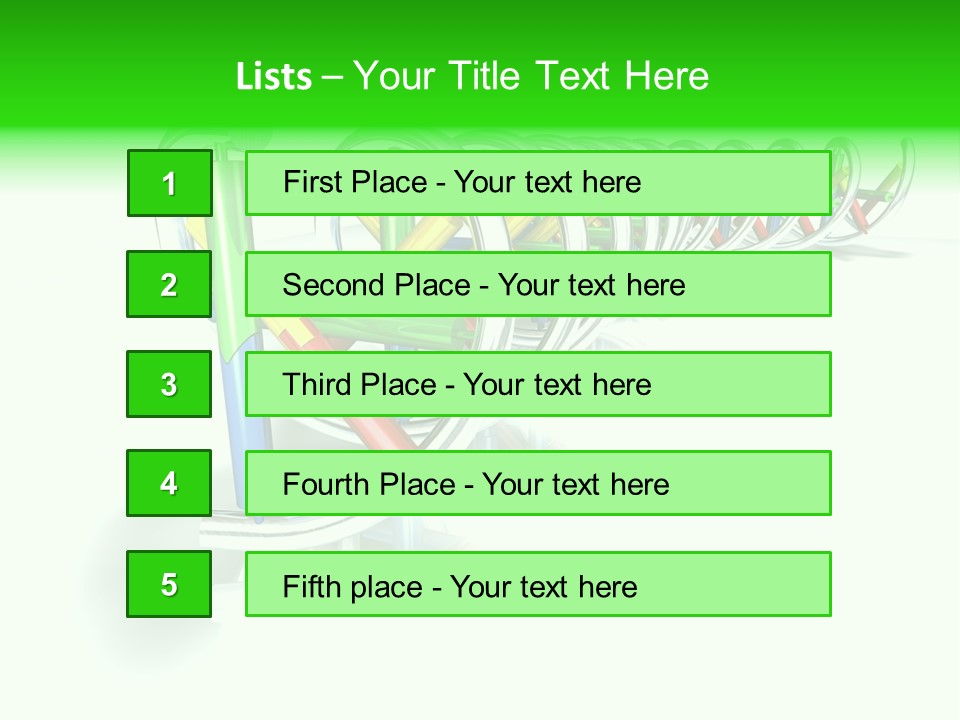 A Row Of Colorful Pencils On A White Background PowerPoint Template