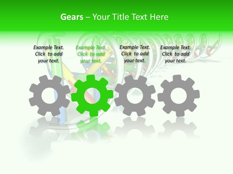 A Row Of Colorful Pencils On A White Background PowerPoint Template