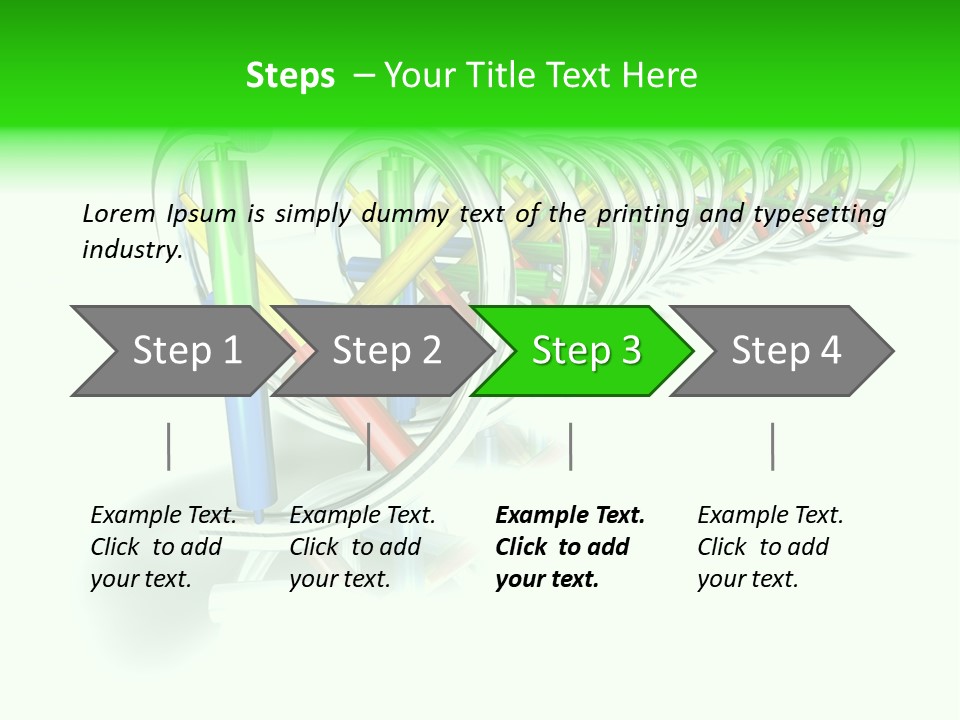 A Row Of Colorful Pencils On A White Background PowerPoint Template