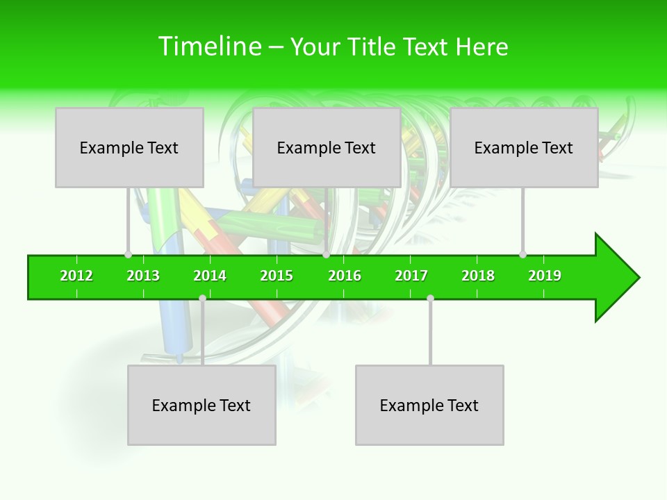 A Row Of Colorful Pencils On A White Background PowerPoint Template