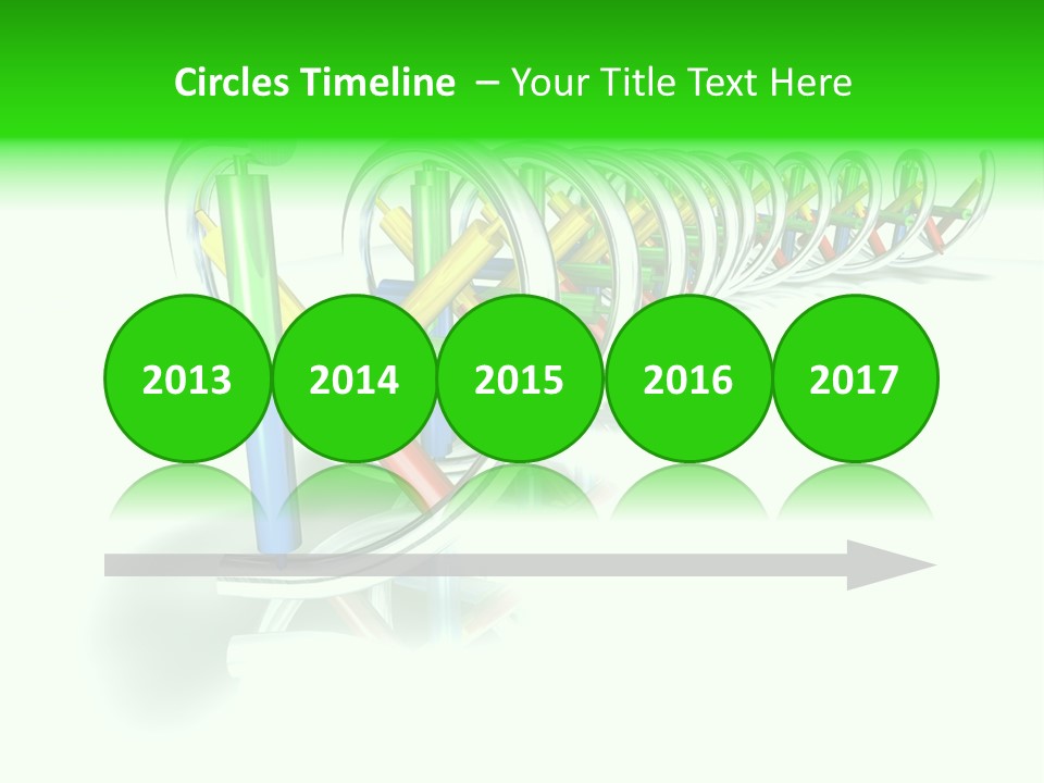 A Row Of Colorful Pencils On A White Background PowerPoint Template