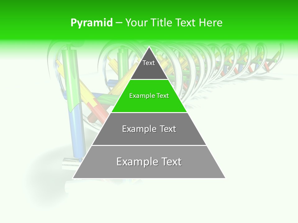 A Row Of Colorful Pencils On A White Background PowerPoint Template