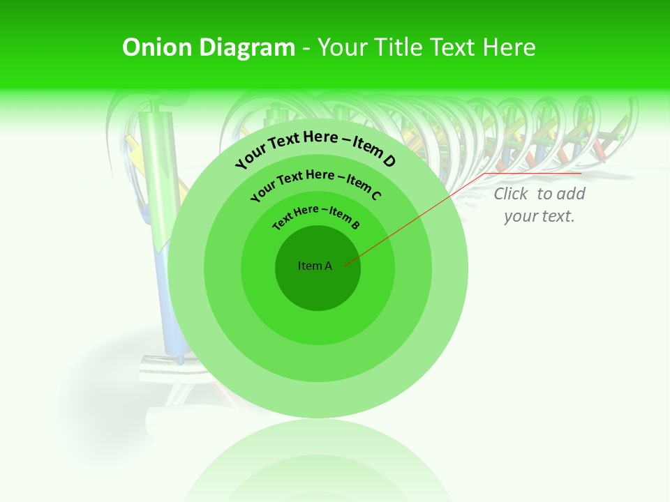 A Row Of Colorful Pencils On A White Background PowerPoint Template