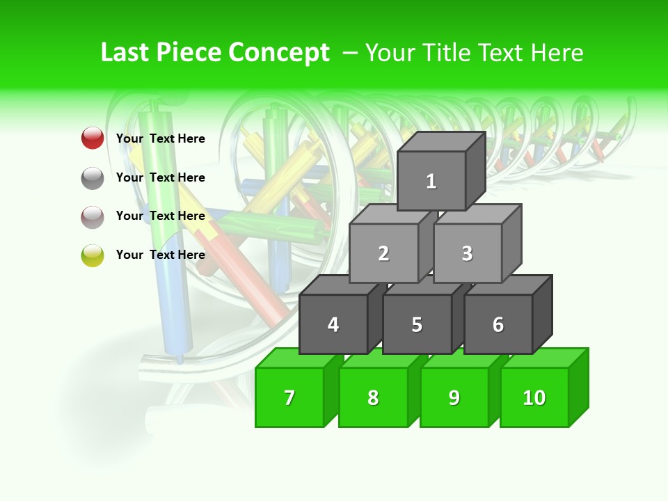 A Row Of Colorful Pencils On A White Background PowerPoint Template