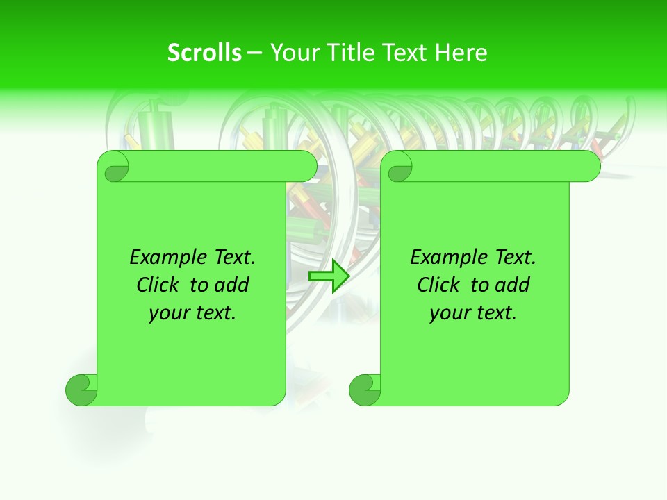A Row Of Colorful Pencils On A White Background PowerPoint Template