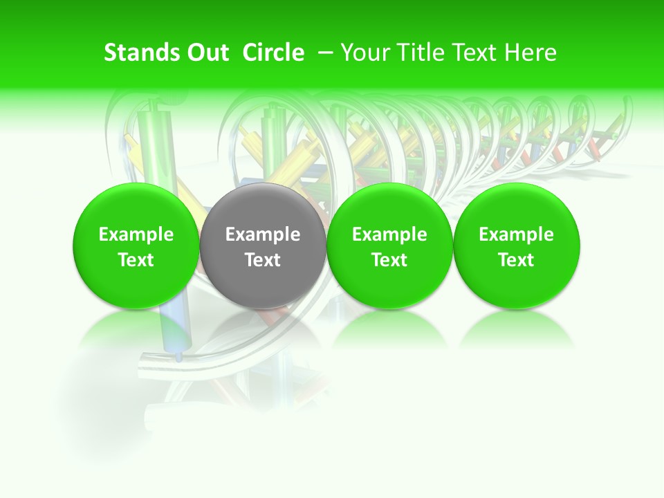 A Row Of Colorful Pencils On A White Background PowerPoint Template