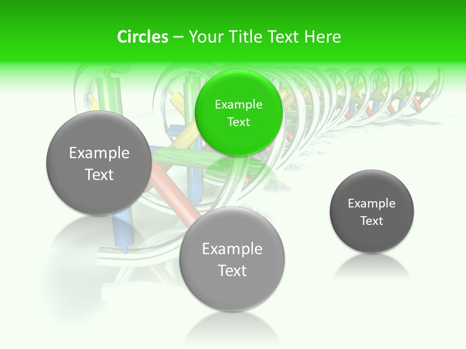 A Row Of Colorful Pencils On A White Background PowerPoint Template