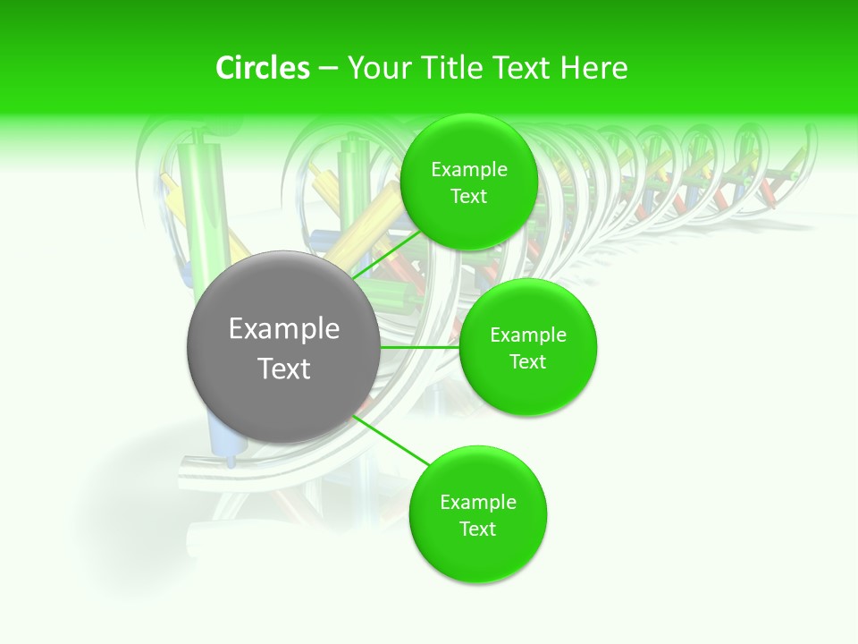 A Row Of Colorful Pencils On A White Background PowerPoint Template