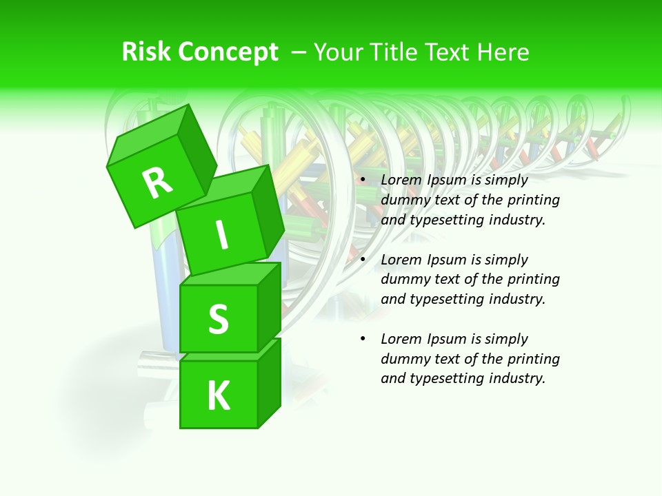 A Row Of Colorful Pencils On A White Background PowerPoint Template