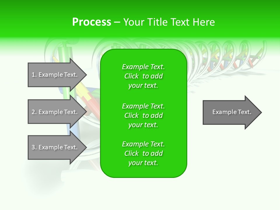 A Row Of Colorful Pencils On A White Background PowerPoint Template