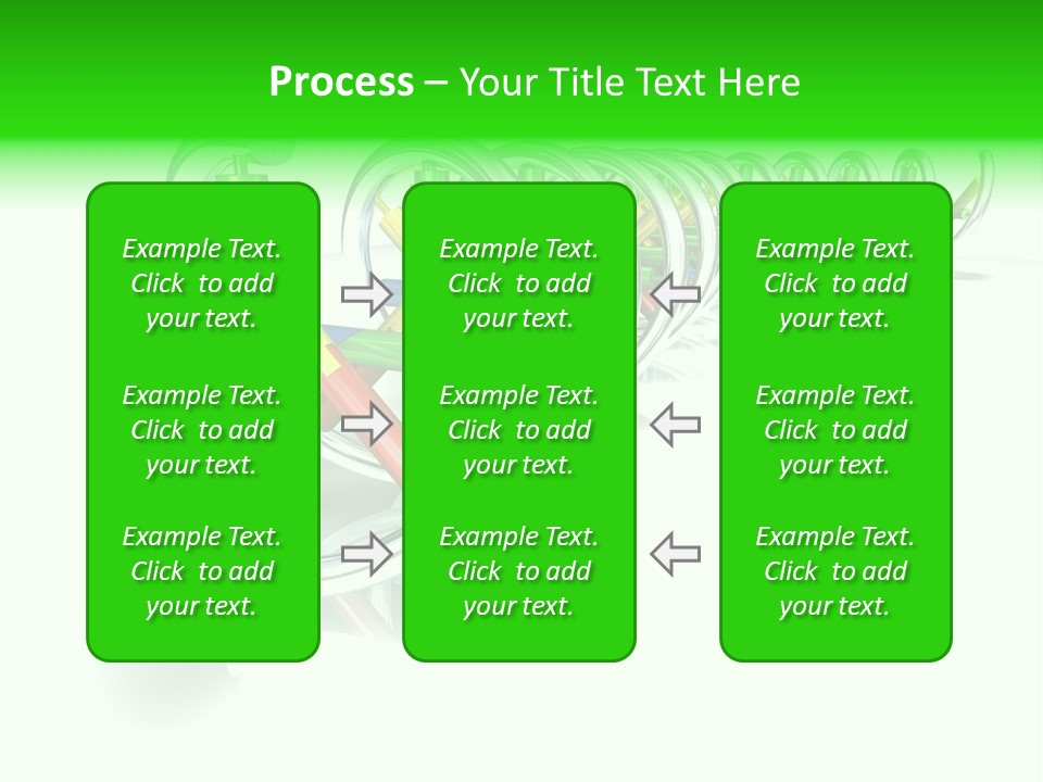 A Row Of Colorful Pencils On A White Background PowerPoint Template