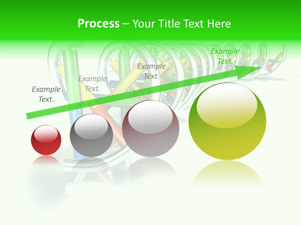 A Row Of Colorful Pencils On A White Background PowerPoint Template