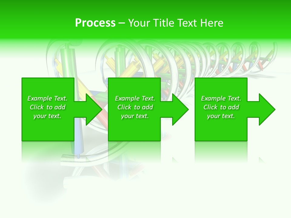 A Row Of Colorful Pencils On A White Background PowerPoint Template
