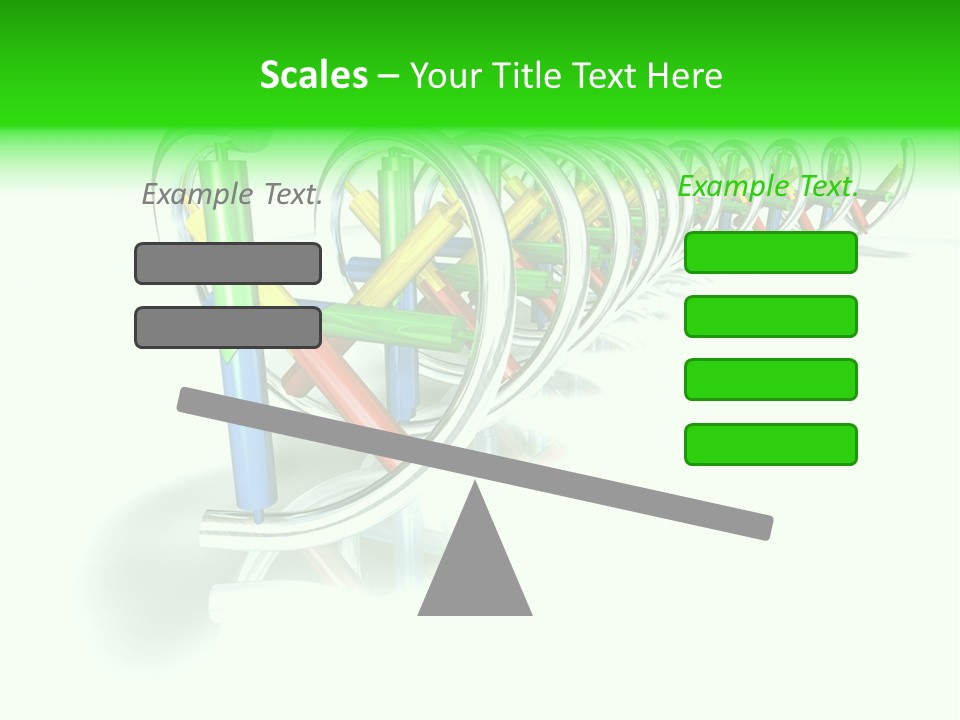 A Row Of Colorful Pencils On A White Background PowerPoint Template