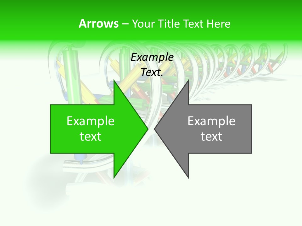 A Row Of Colorful Pencils On A White Background PowerPoint Template