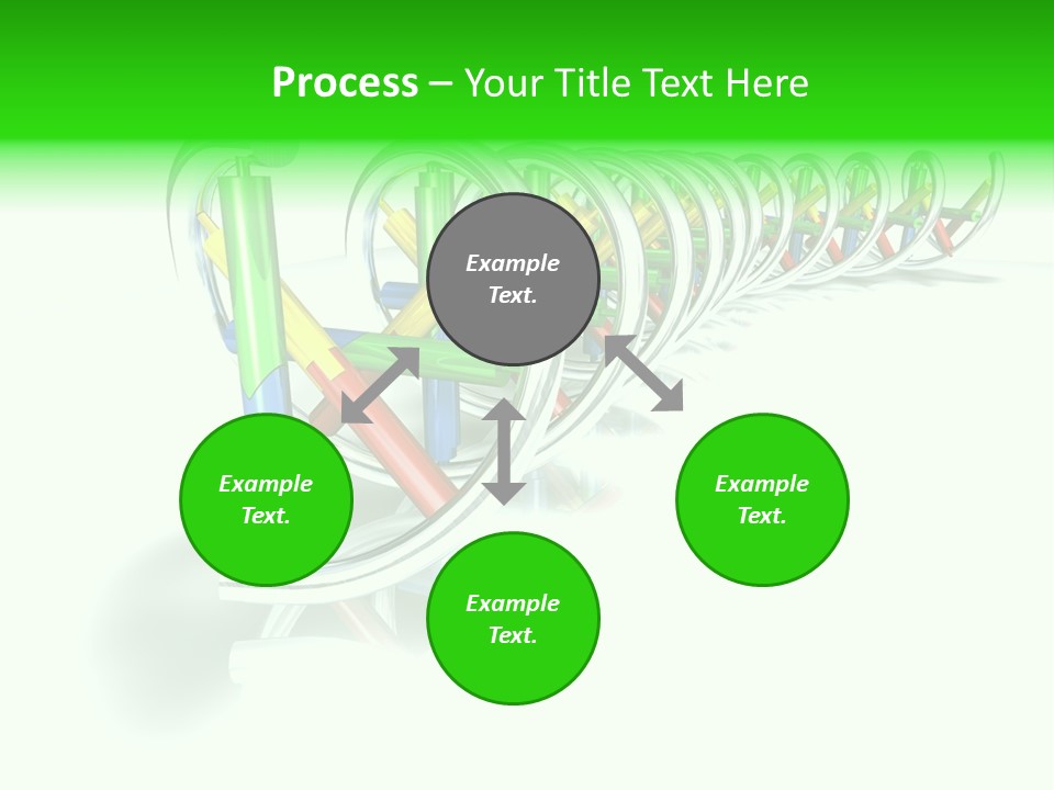 A Row Of Colorful Pencils On A White Background PowerPoint Template
