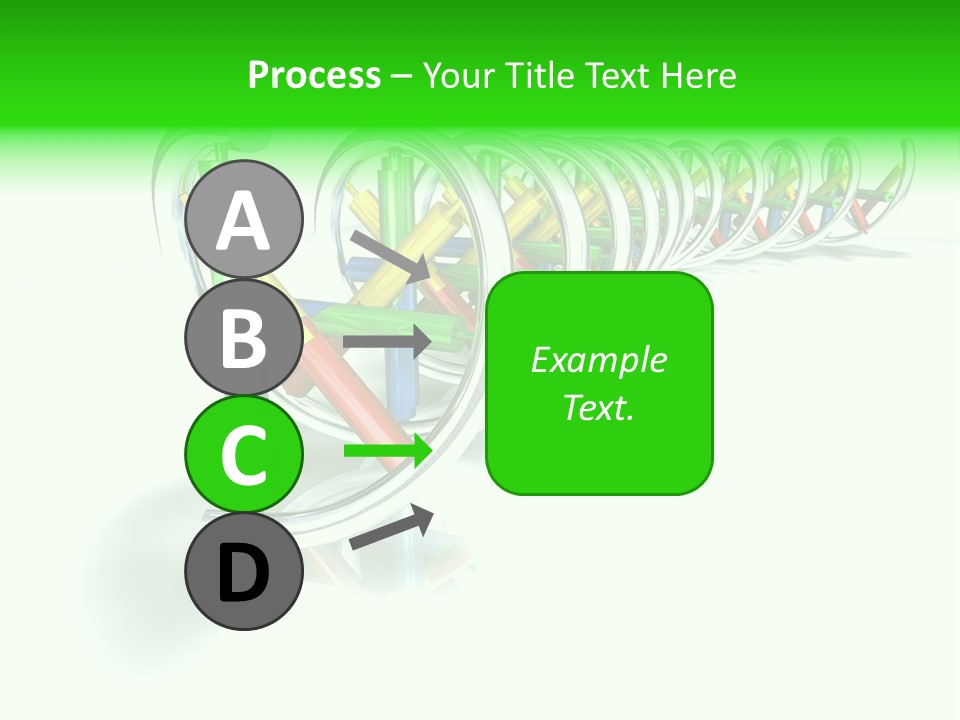 A Row Of Colorful Pencils On A White Background PowerPoint Template