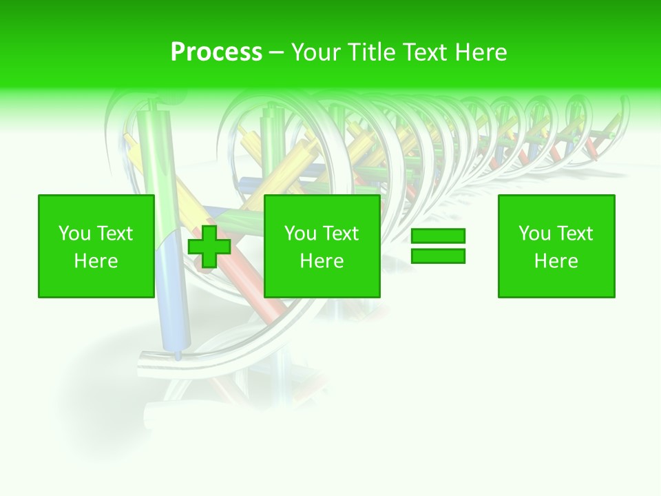 A Row Of Colorful Pencils On A White Background PowerPoint Template