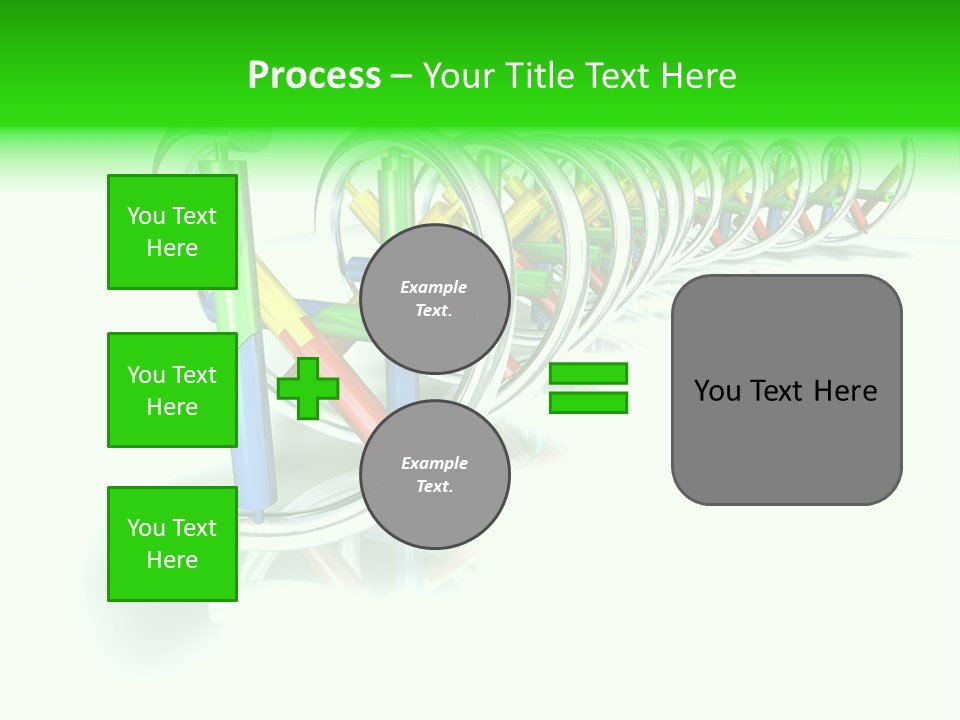 A Row Of Colorful Pencils On A White Background PowerPoint Template